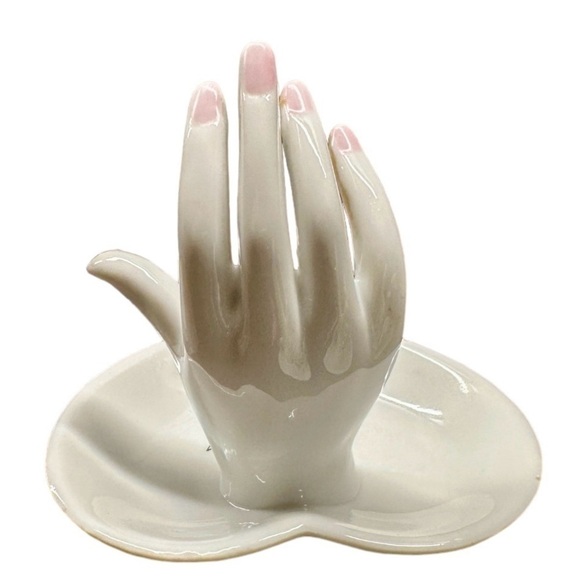 VINTAGE, SET/2 LEFTON, MASONIC, HIGH QUALITY PORCELAIN DISPLAY OF LADIES HAND - Picture 2 of 14